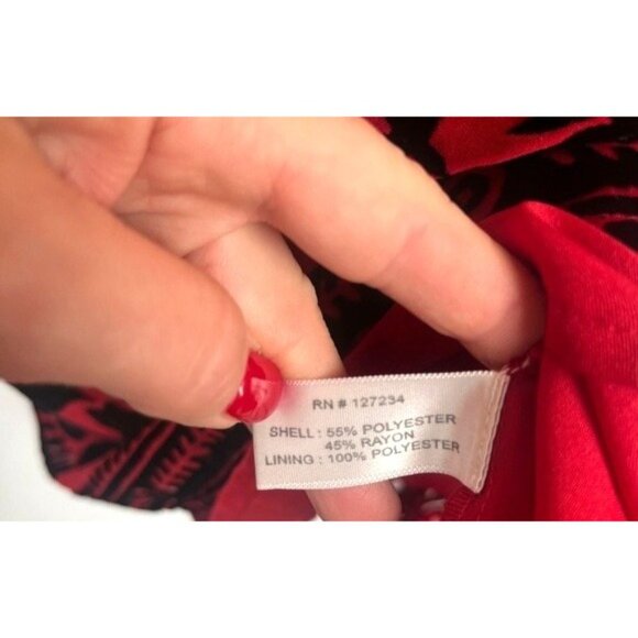 Boston Proper 3/4 Bell Sleeve Velvet Burnout Blouse Ties Back Small Whimsigoth - Picture 11 of 16